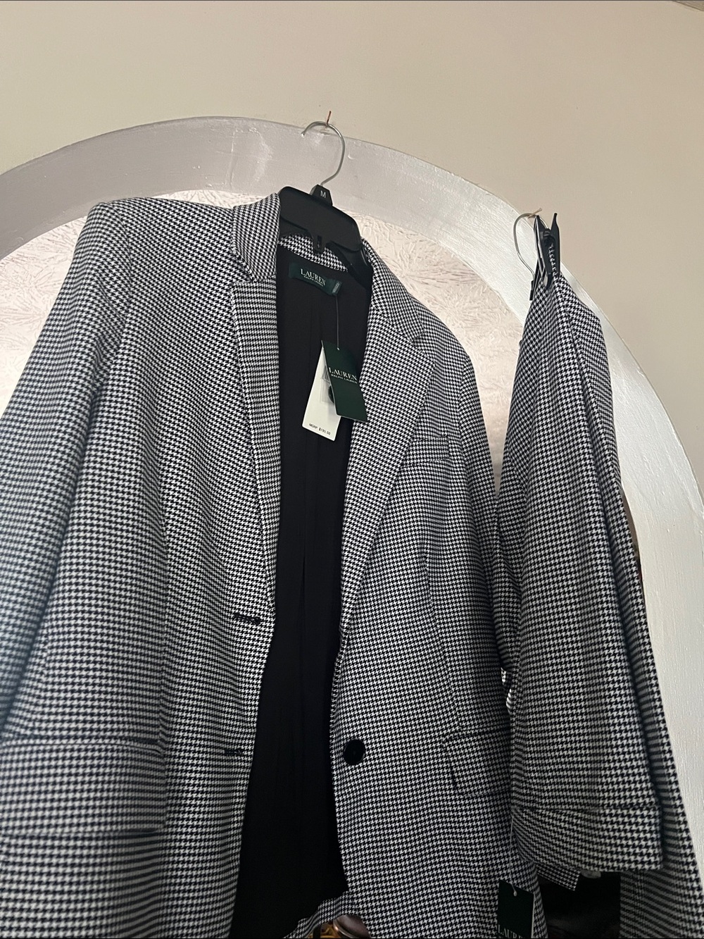 Lauren Ralph Lauren Black & White Houndstooth Blazer and Trousers